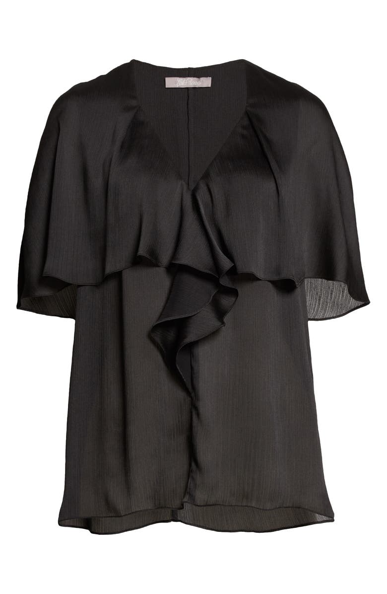 Lela Rose Cape Overlay Chiffon Blouse, Alternate, color,