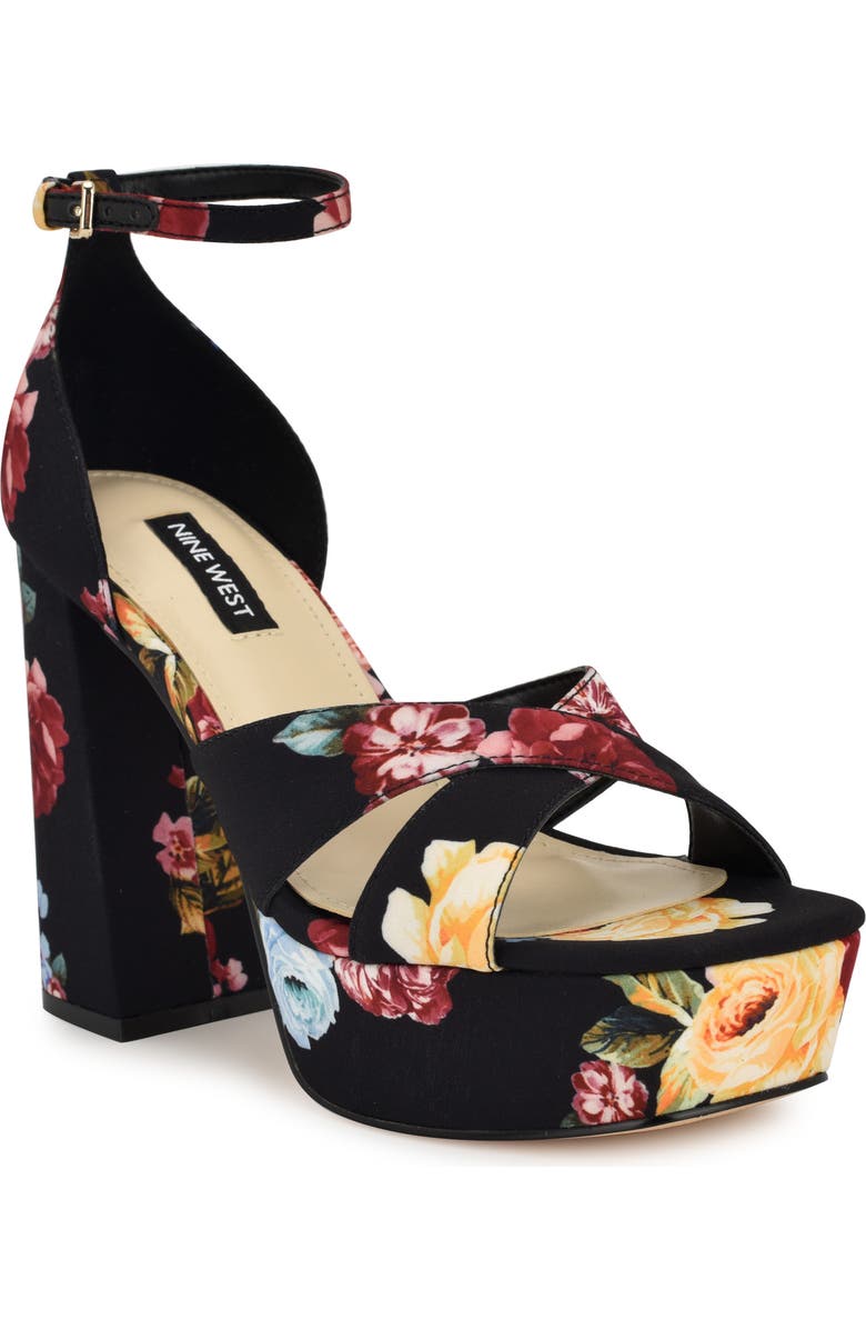 Nine West Vicky Ankle Strap Platform Sandal, Main, color,