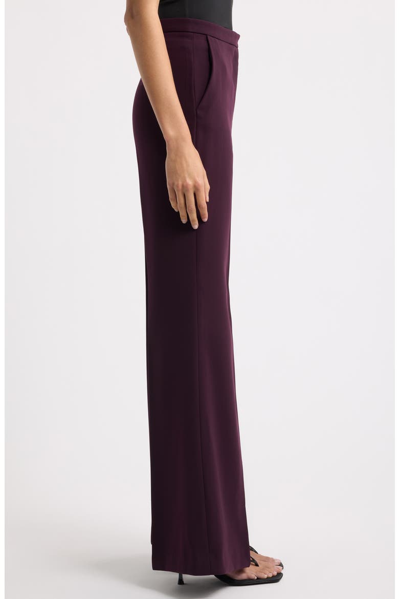High Waist Flare Leg Pants, Alternate, color, DARK MAROON