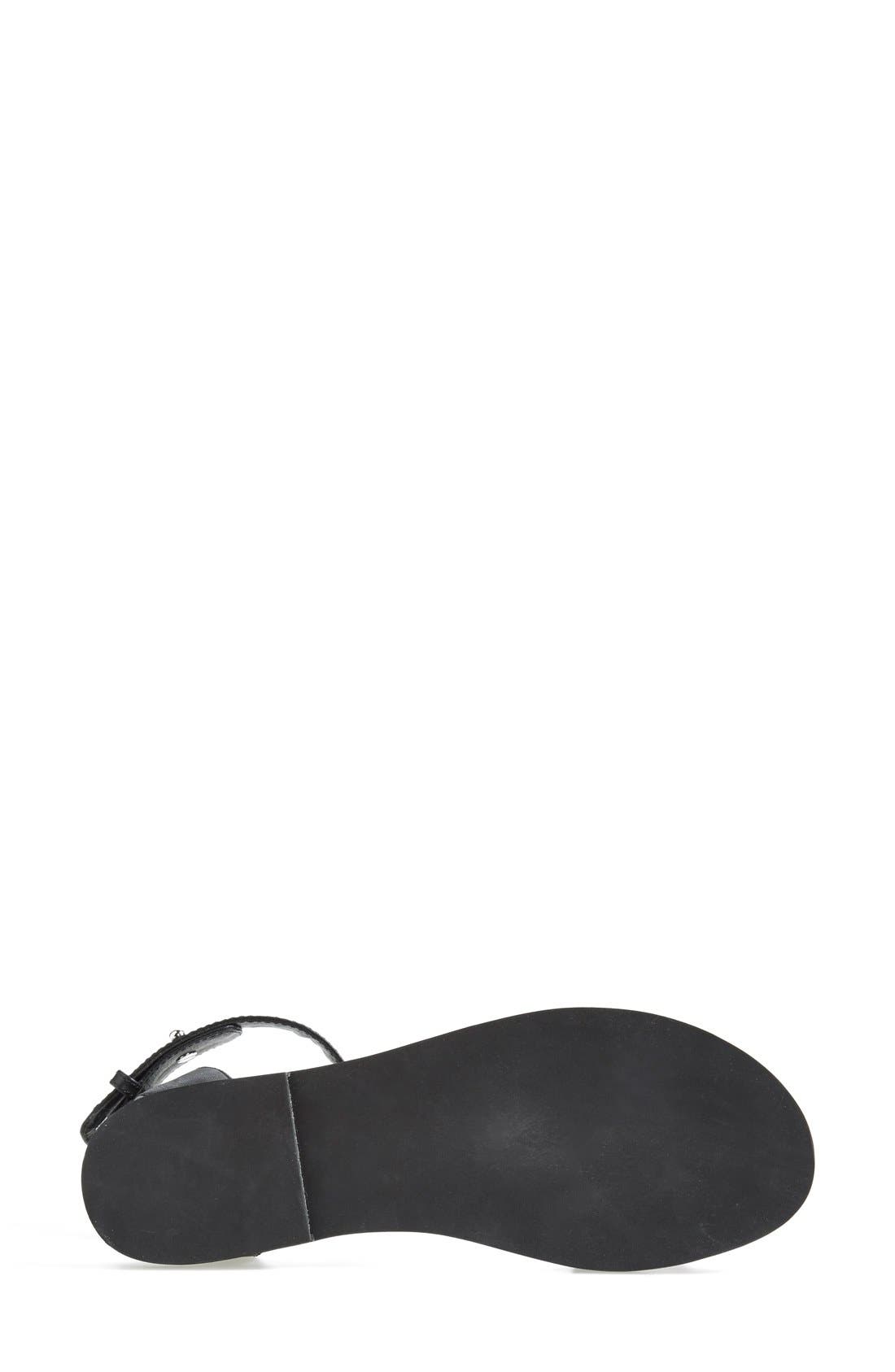 'Evict' Sandal, Alternate, color, BLACK