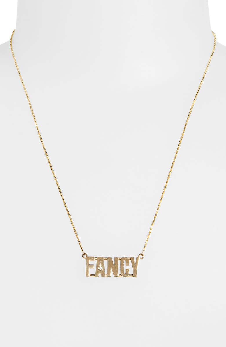 Established Diamond Pendant Necklace, Alternate, color, Yellow Gold/ Fancy