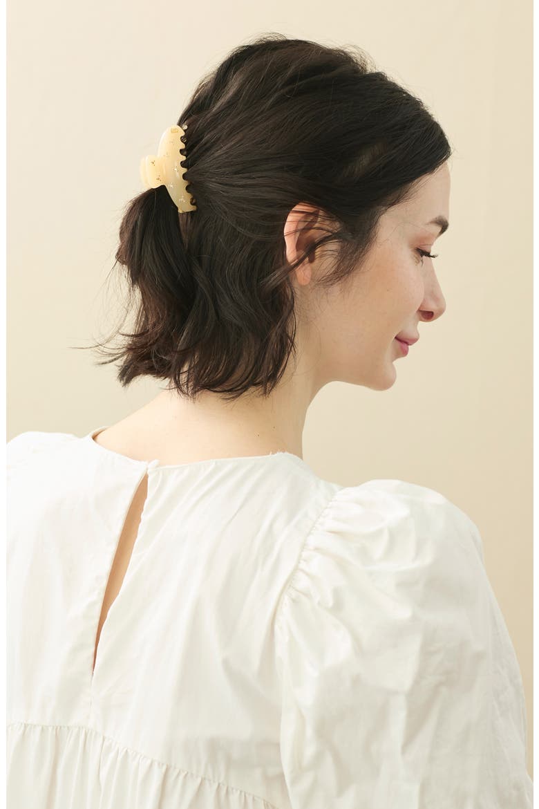 Crystal Claw Hair Clip, Alternate, color, YELLOW