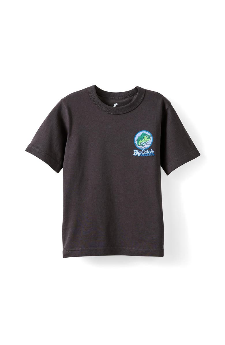 Cotton On Kids Kid's Essentials Graphic Short Sleeve Tee, Main, color, Phantom Big Catch