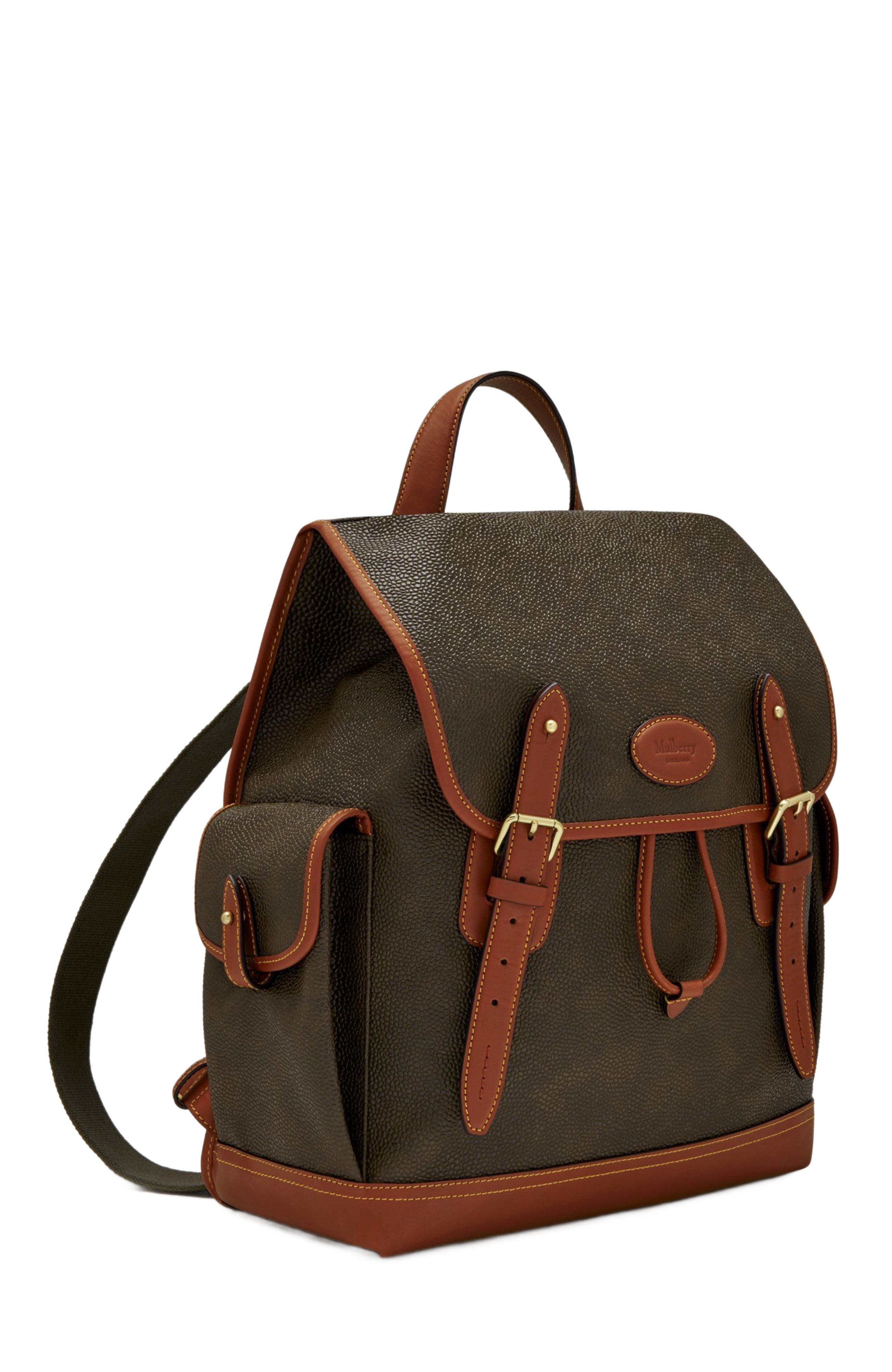 Mulberry Heritage Eco Scotchgrain Backpack, Alternate, color, Mole-Cognac