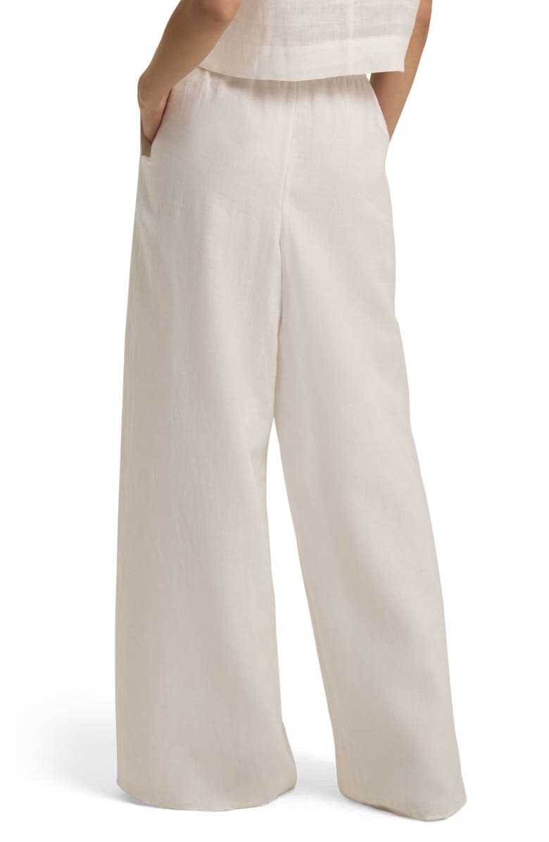 Favorite Daughter Linen Wide Leg Pants, Alternate, color, Bright White