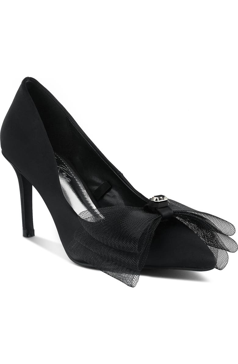 LONDON RAG Odette Crystal Embellished Bow Stiletto Pump, Main, color,