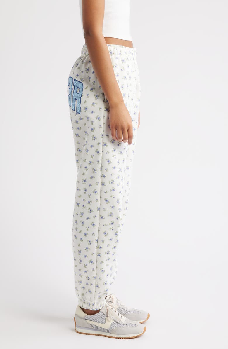 HAPPY CAMP3R Periwinkle Floral Joggers, Alternate, color, Light Gray