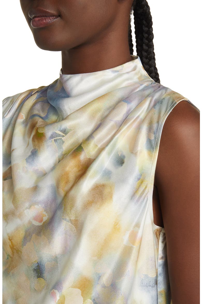 Kaleen Draped funnel Neck Top, Alternate, color, DIFFUSED BLOSSOM