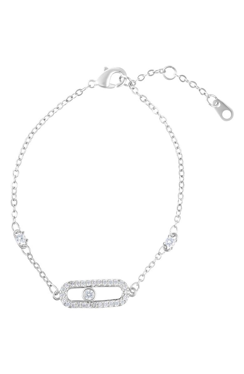 Adornia Pavé Chain Bracelet, Main, color, Silver