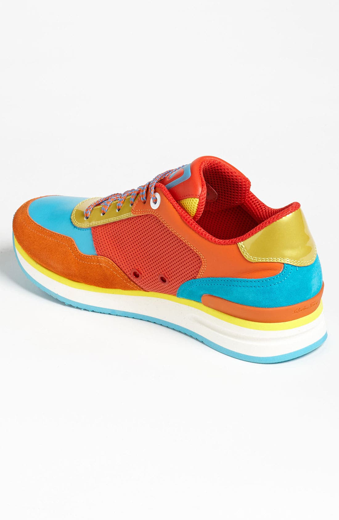 Salvatore Ferragamo 'Tower' Sneaker, Alternate, color, ORANGE/ RED/ BLUE/ YELLOW