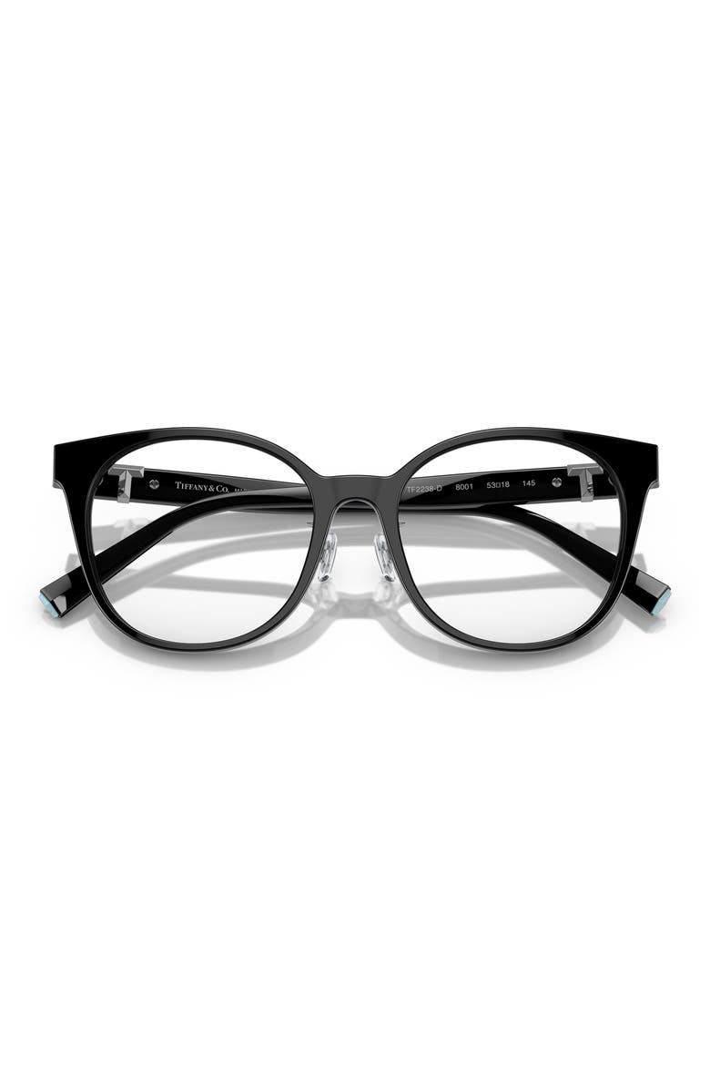Phantos 53mm Round Optical Glasses, Alternate, color, BLACK