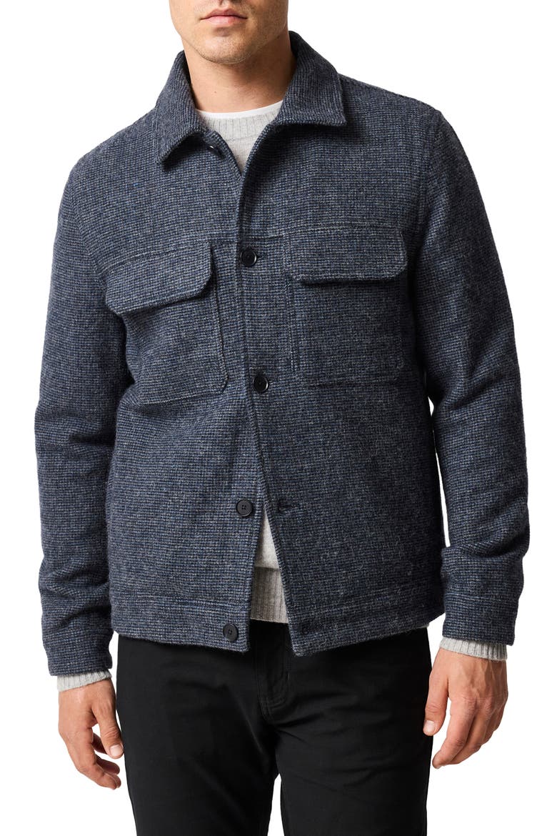 Roys Hill Wool Blend Trucker Jacket, Main, color, GRAPHITE