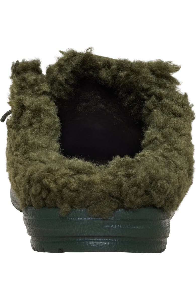 Hey Dude Wally Faux Shearling Slipper, Alternate, color, Moss