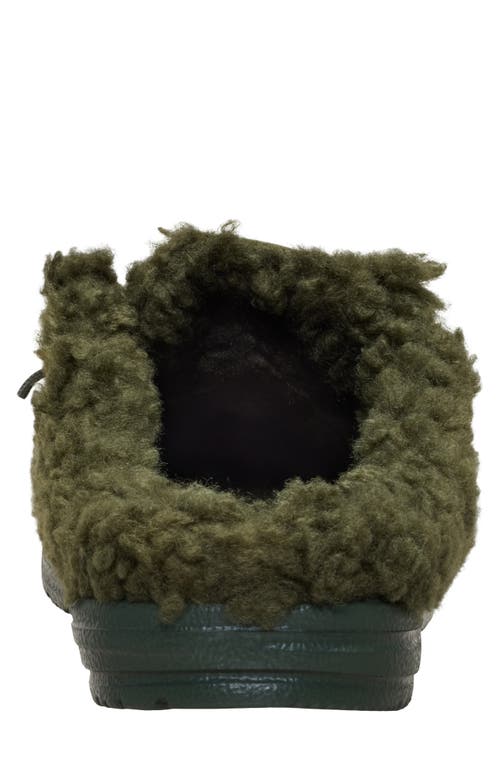 Hey Dude Wally Faux Shearling Slipper In Green