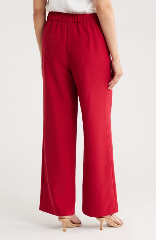 Gemma + Jane Pull-on Wide Leg Pants In Red