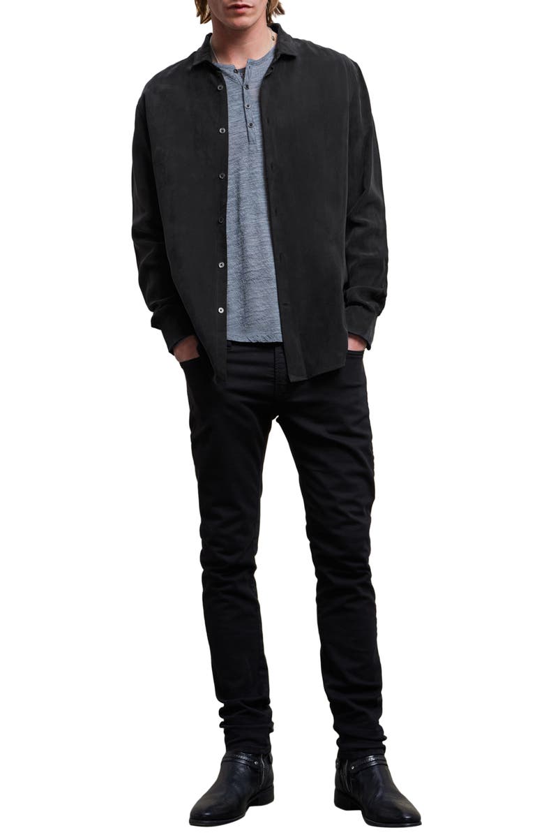 John Varvatos Slim Fit Button-Up Shirt, Alternate, color, Black