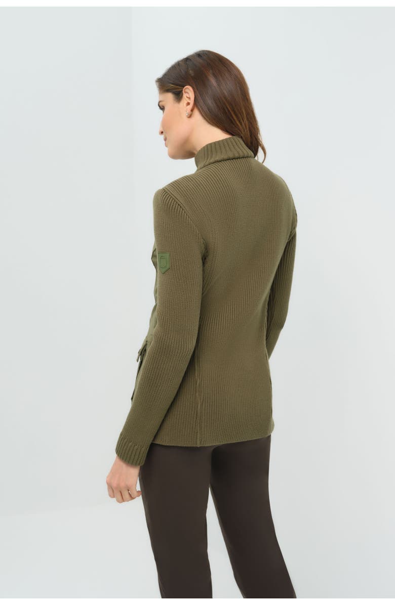 Anatomie Sweater Kenya Knit Safari Jacket, Alternate, color, Olive Green