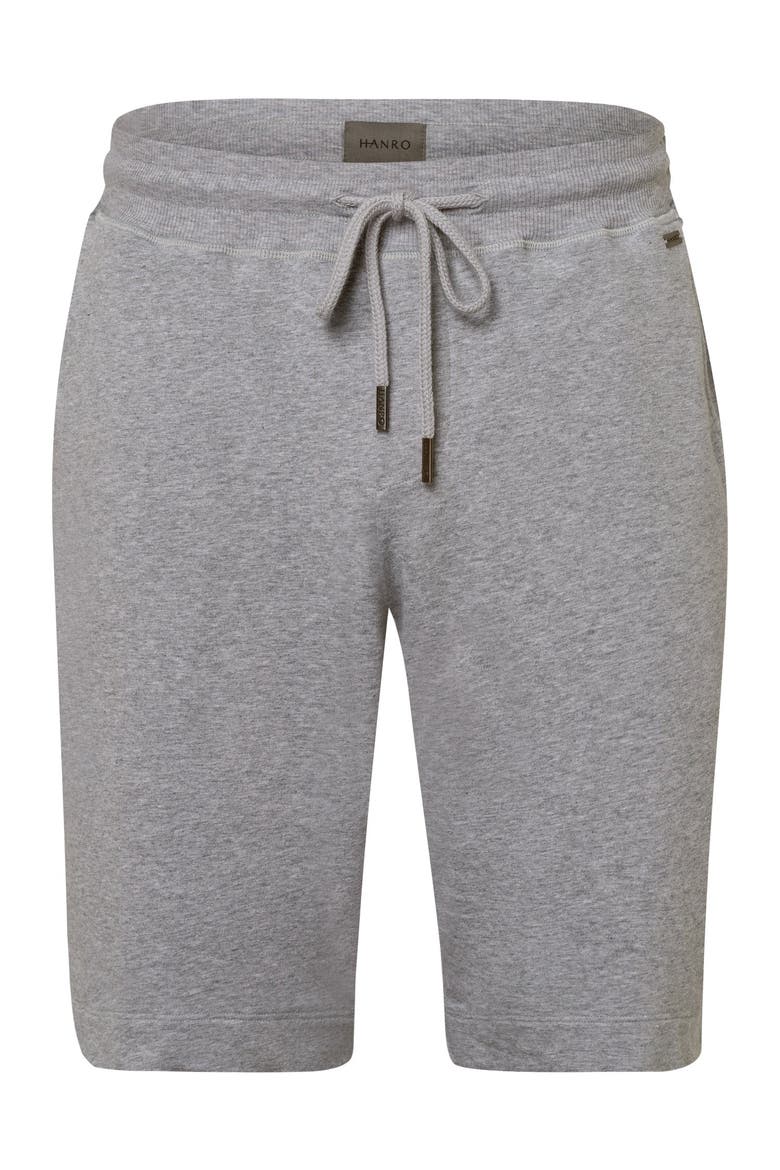 Living Cotton Drawstring Shorts, Main, color, Grey Melange