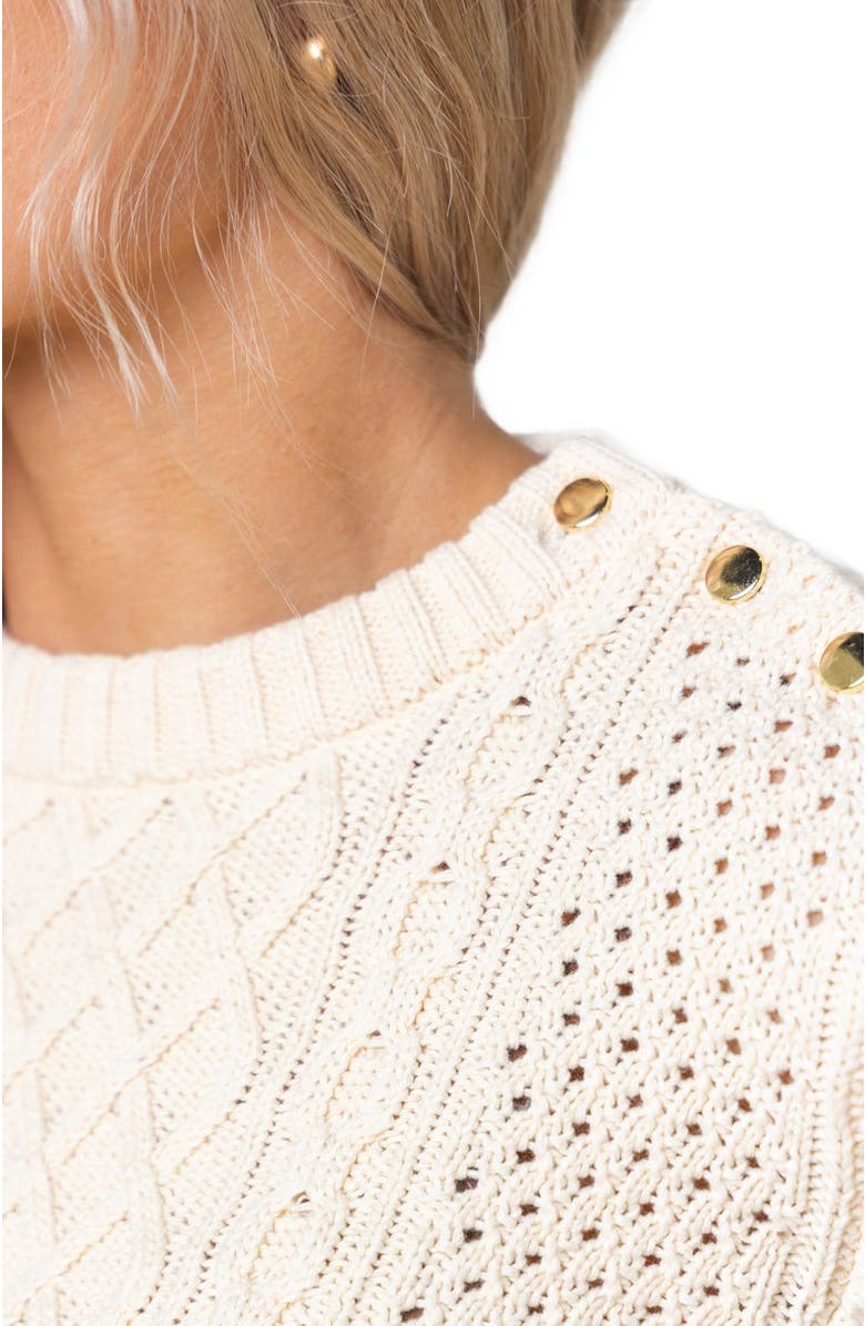 Hope & Henry Women's Organic Fisherman Sweater, Alternate, color, 