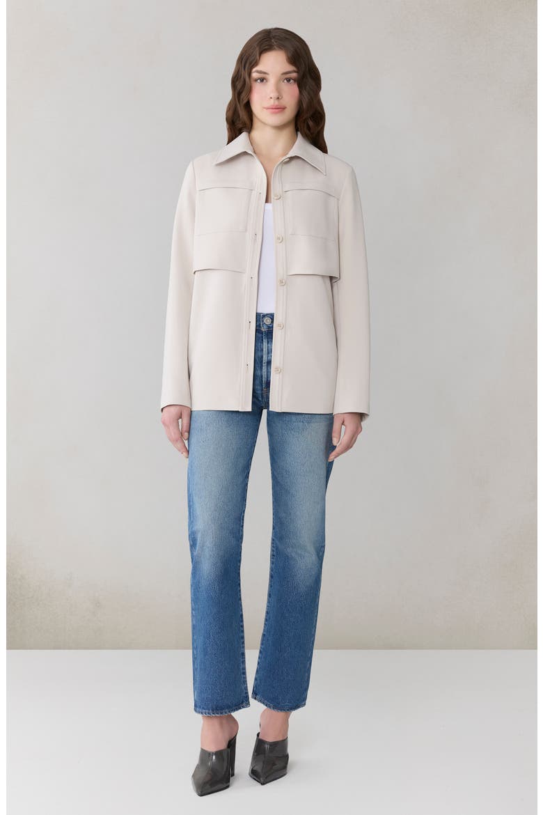Haisley Short Trench Coat, Alternate, color, LIGHT OAK