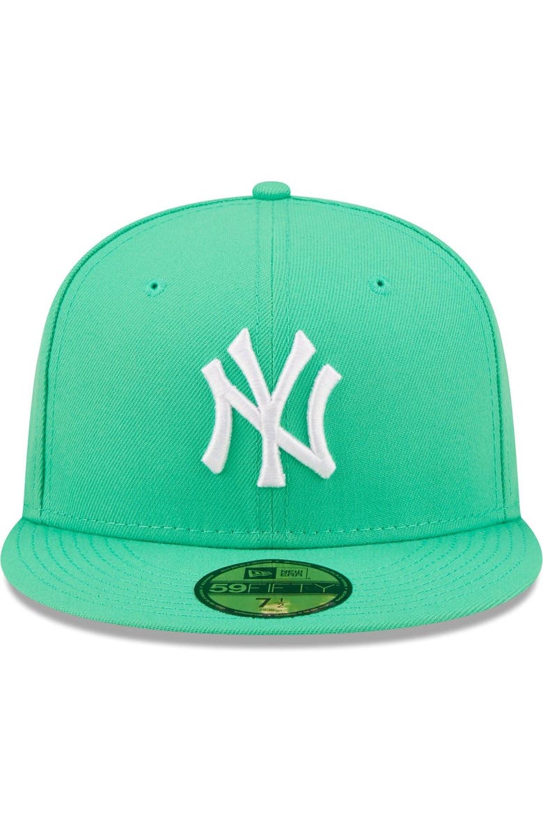 New Era Men's New Era Green New York Yankees Logo 59FIFTY Fitted Hat, Alternate, color,
