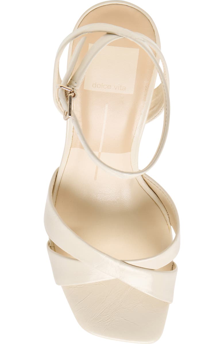 Dolce Vita Gwin Ankle Strap Sandal, Alternate, color, Off White Crinkle Patent