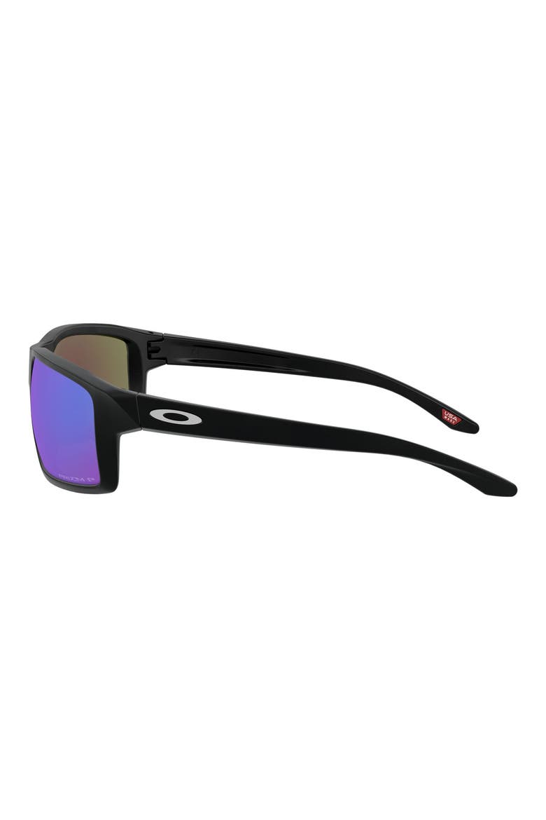 Gibston 61mm Polarized Wrap Sunglasses, Alternate, color, MATTE BLACK/ PRIZM SAPPHIRE
