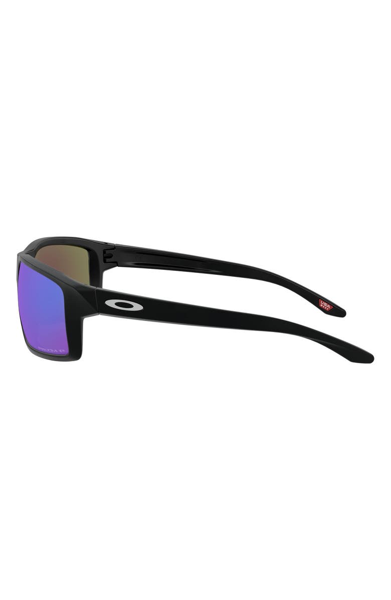 Oakley Gibston 61mm Polarized Wrap Sunglasses, Alternate, color, Matte Black/ Prizm Sapphire