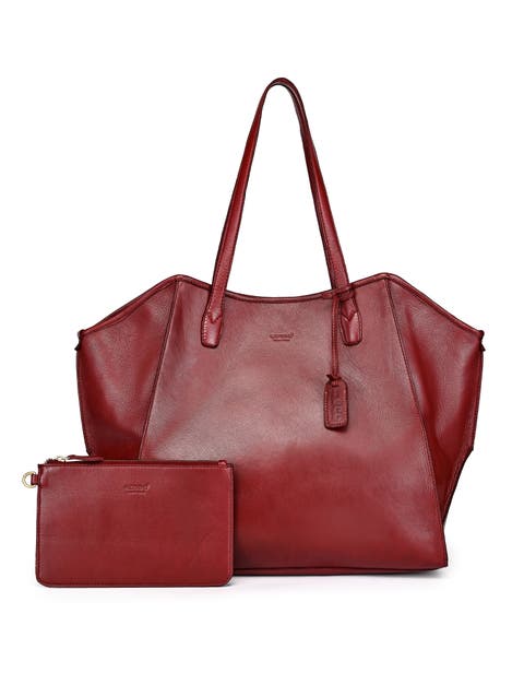Iris Large Leather Carryall Tote