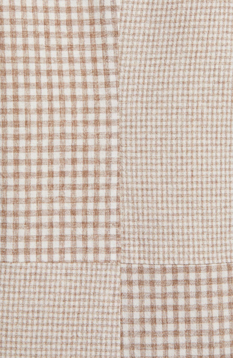 Avec Les Filles Women's Mix Check Relaxed Fit Cotton & Linen Blazer, Alternate, color,