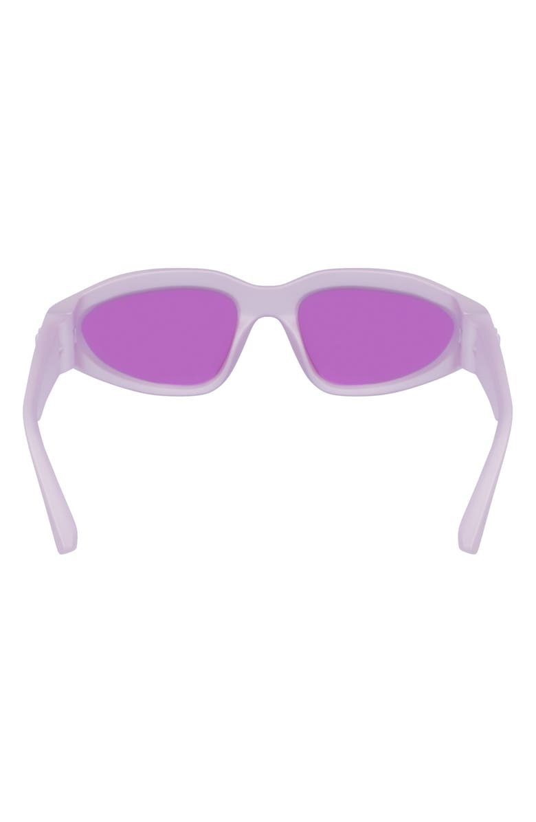 KARL LAGERFELD 69mm Shield Sunglasses, Alternate, color, Metallic Lilac