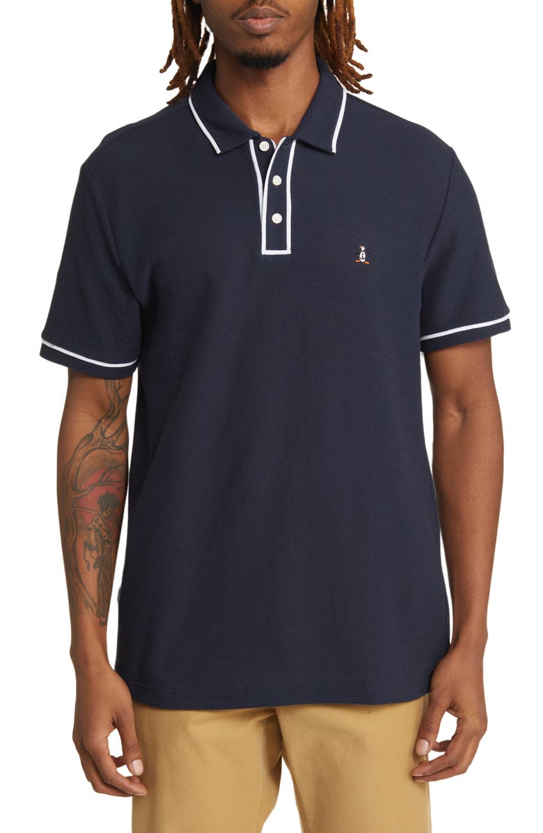 Original Penguin Earl Organic Cotton Mesh Polo, Main, color, Dark Sapphire