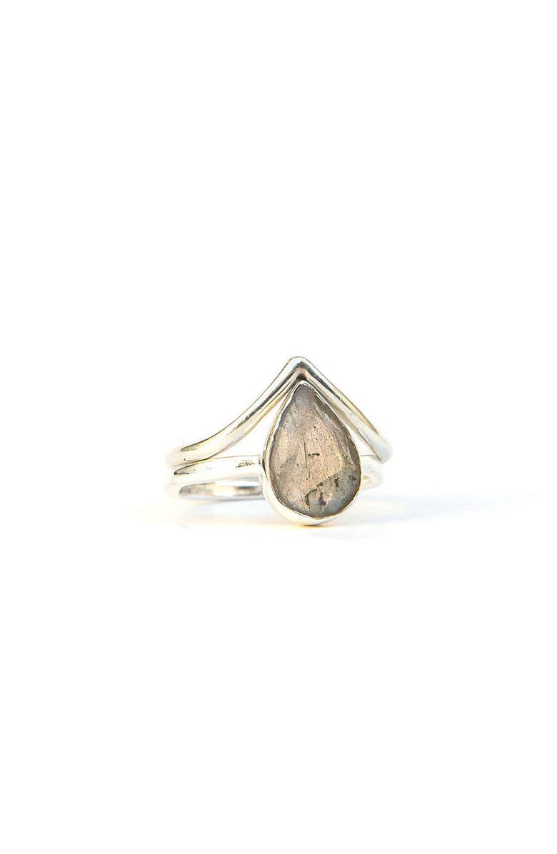 Fair Anita In Love and Labradorite Sterling Ring, Alternate, color, Silver - 10