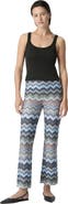 Missoni Flared Trousers In Viscose Chevron Snake Motif