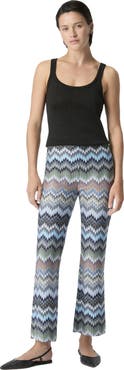 Missoni Flared Trousers In Viscose Chevron Snake Motif