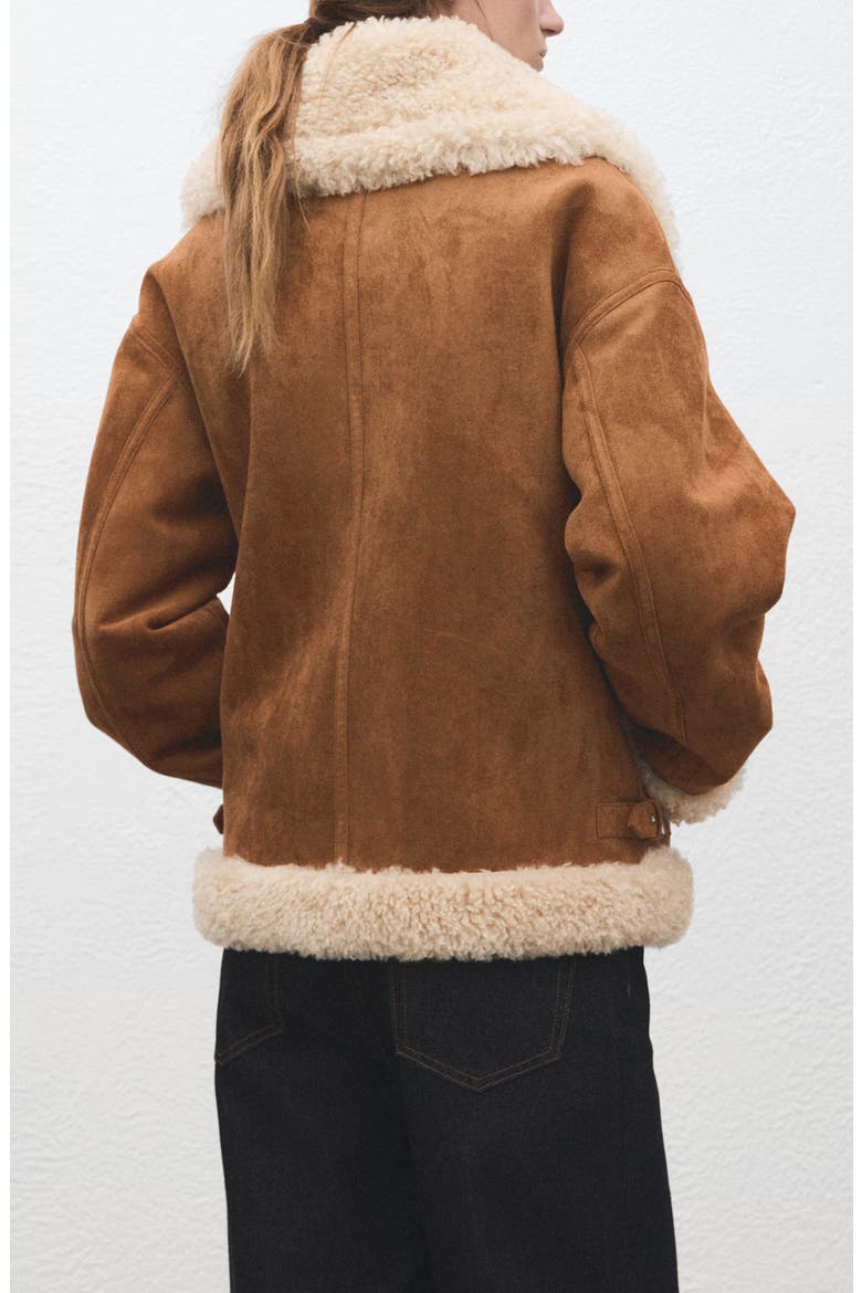 Adriana Faux ShearlingJacket, Alternate, color, BROWN