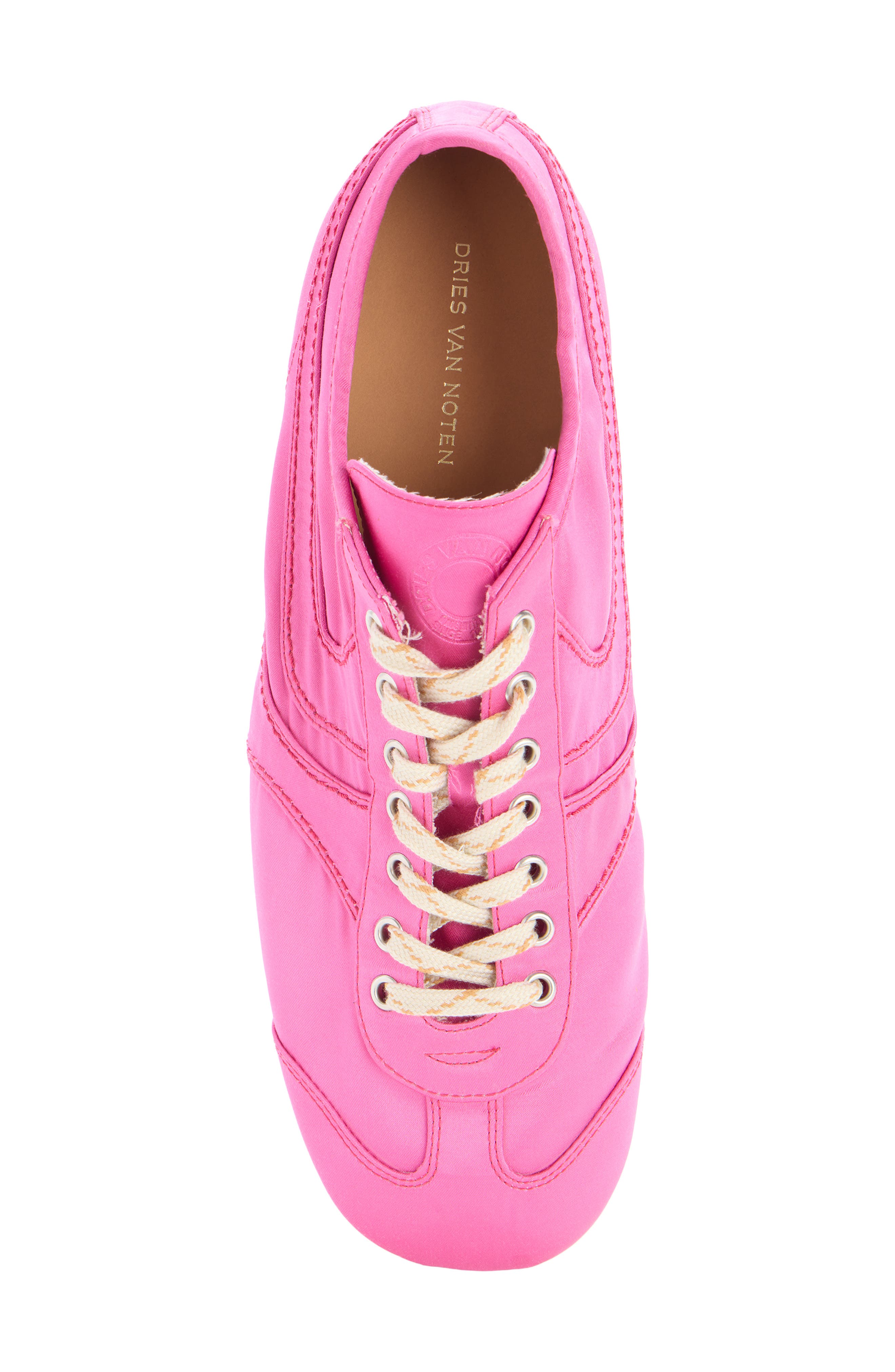 Slim Satin Sneaker, Alternate, color, 304 FUSCHIA