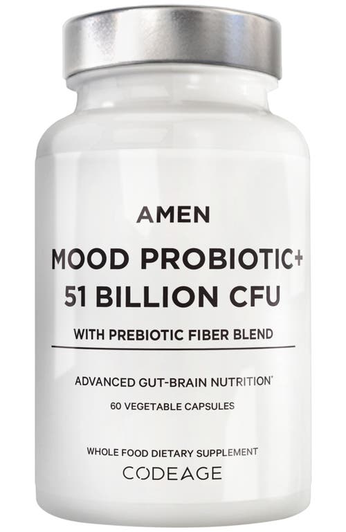 Codeage Amen Mood Probiotic 51 Billion CFUs + Prebiotics Supplement in White  product