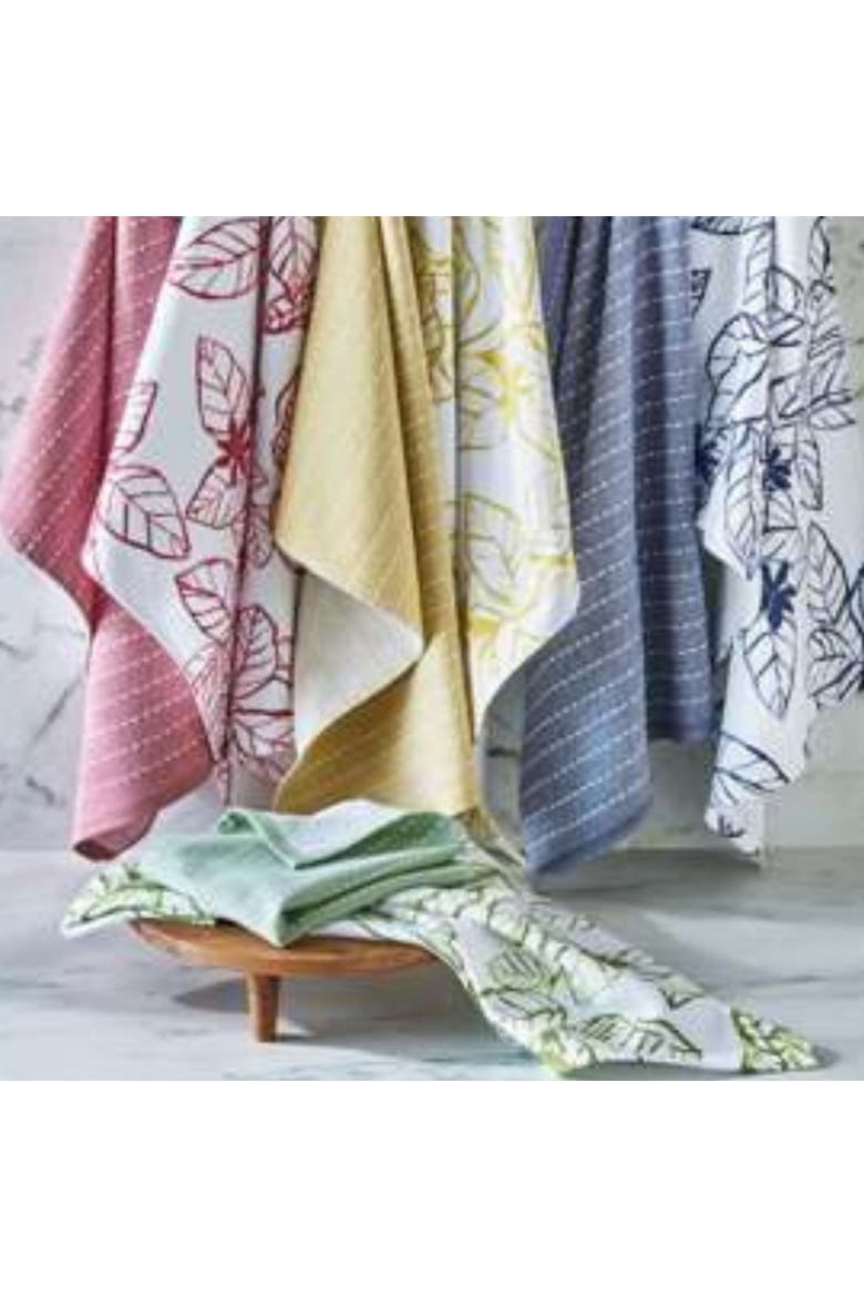 Tasty Ramen Dishtowel Red Multi Cotton Everyday, Alternate, color, Red
