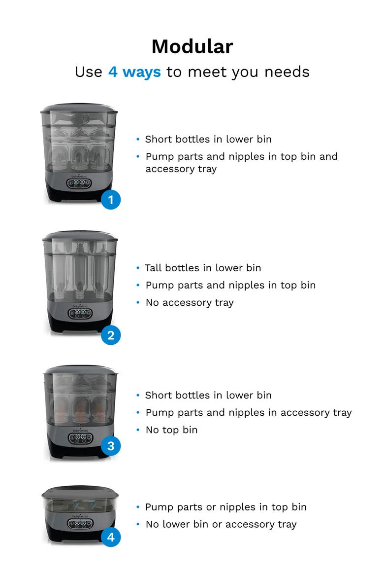 One Step Bottle Sterilizer/Dryer Advanced, Alternate, color, CHARCOAL