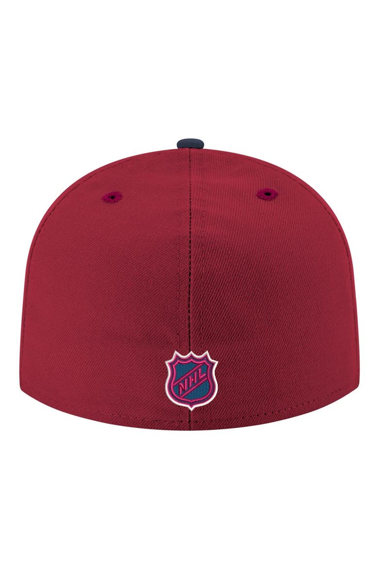 Men's New Era  Burgundy Colorado Avalanche Core Logo Two-Tone 59FIFTY Fitted Hat, Alternate, color, Burgundy