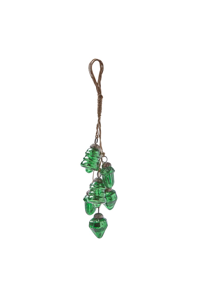 Festive Tree Acorn Christmas Tree Ornament, Main, color, Green