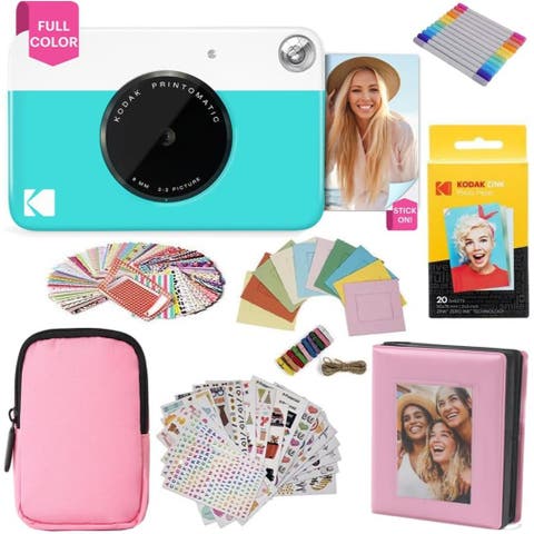 Printomatic Camera w/ Pink Case Bundle