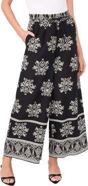 CeCe Ankle Wide Leg Pull-On Pants