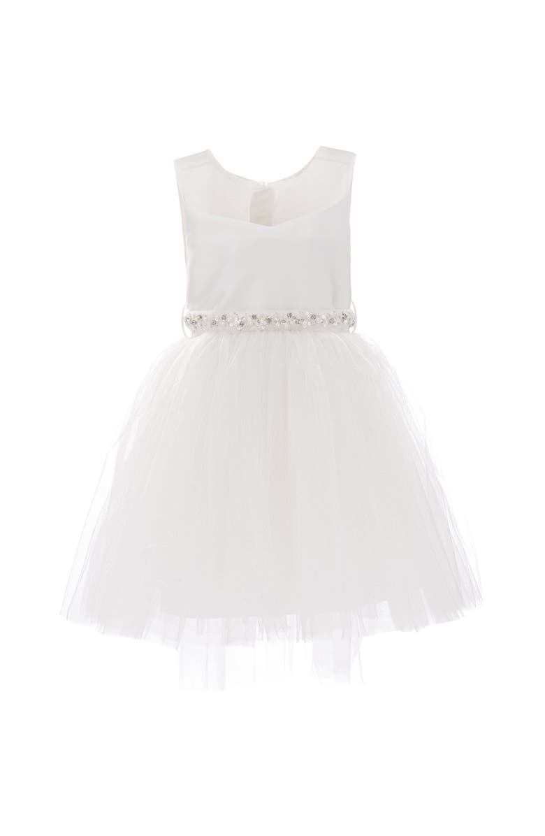 Tulleen Sabrina Dress, Alternate, color, White