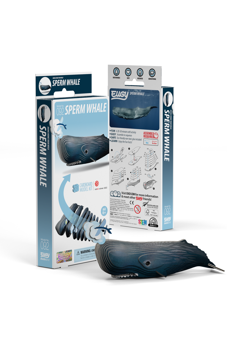 Eugy Puzzles Sperm Whale 3D Puzzle, Main, color, NO COLOR