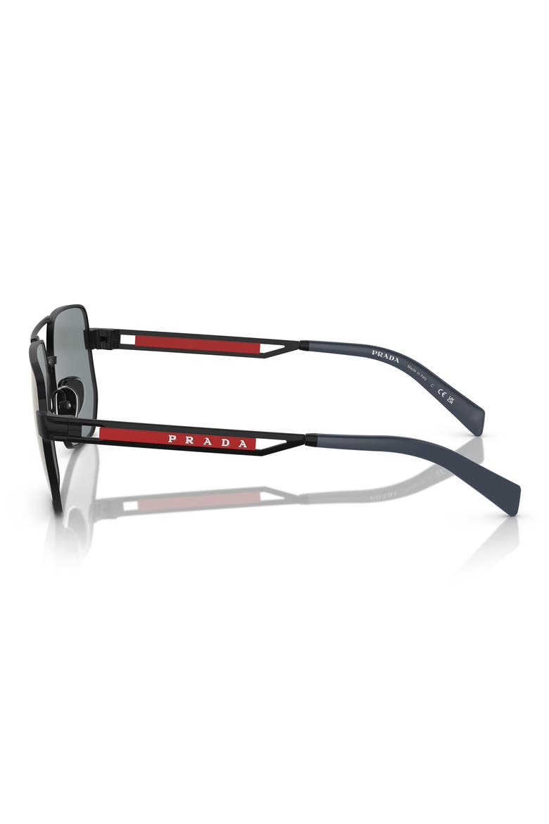 59mm Pilot Sunglasses, Alternate, color, MATTE BLACK