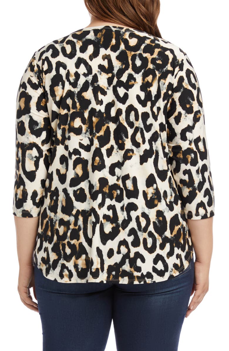 Karen Kane Leopard Print Top, Alternate, color,