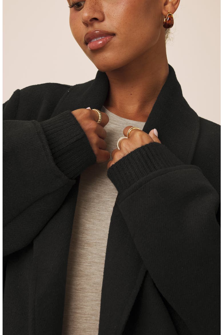 Willa Long Coat, Alternate, color, BLACK