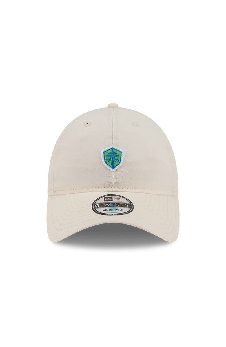 New Era Men's New Era Beige Seattle Sounders FC Micro Team Logo 9TWENTY Adjustable Hat, Alternate, color, Beige